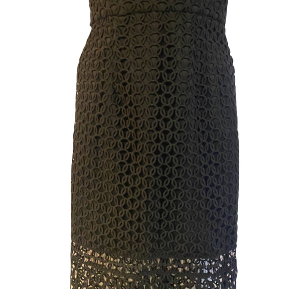 JARLO Crochet Mermaid Halter Sheath Cocktail Club Formal Midi Dress - Picture 9 of 13